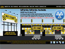 Tablet Screenshot of pitstartgarage.com